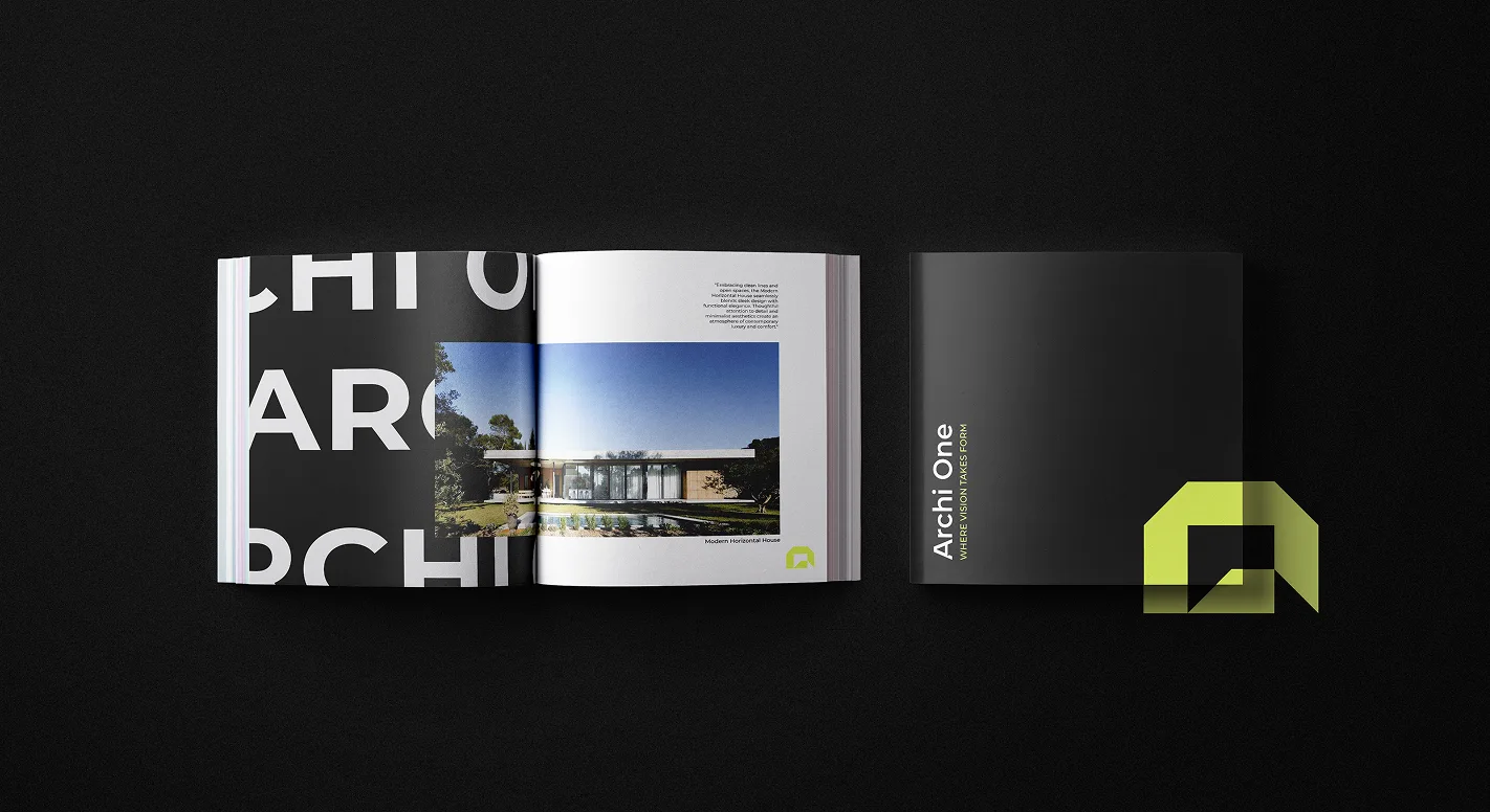 Archi One brand magazine mockup